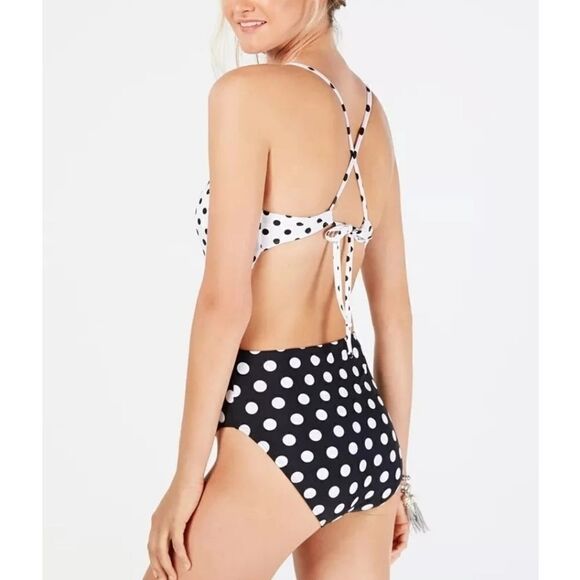 Hula honey polka dotted cut out one piece swimsuit - Picture 4 of 11